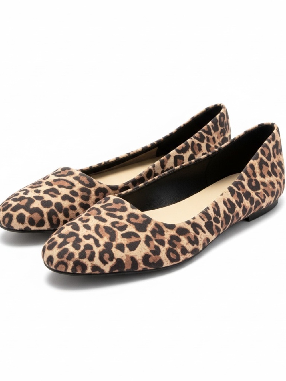 Enzo Angiolini Leopard Print Flats in Tan and Brown